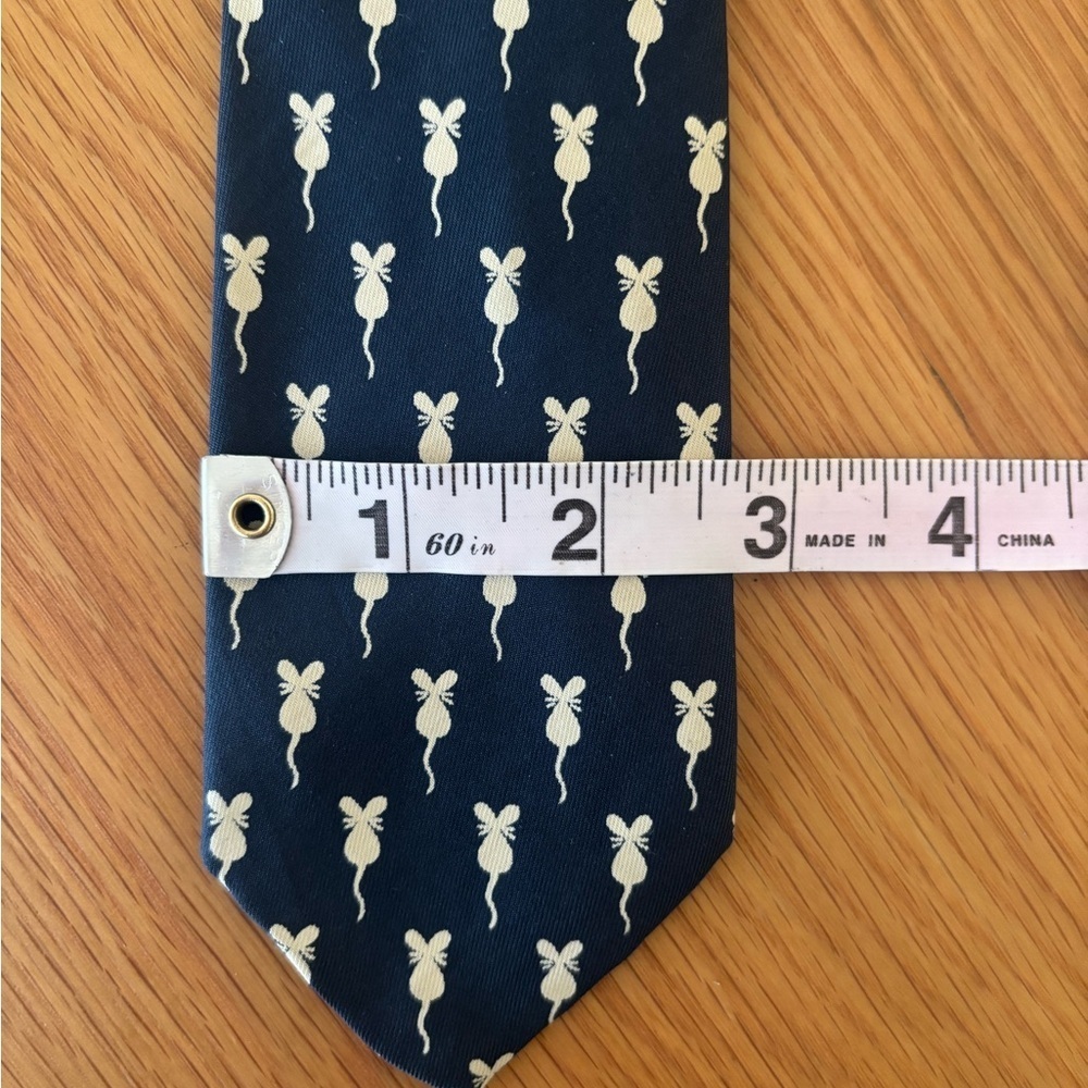 Calvin Curtis Cravateur Mens Vintage Mouse Print neck Tie 2.75” Narrow Collector - Picture 3 of 7
